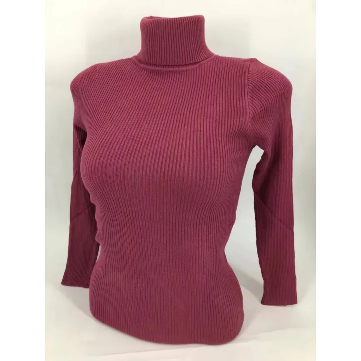 RM 608 LADIES TURTLE NECK KNITTED LONG SLEEVE | Lazada PH