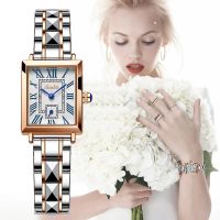 LIGE nd SUNKTA Women Watches Fashion Square Ladies Quartz Watch celet Set Dial Simple Rose Gold Luxury Women Watches