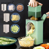 3 In 1 Multifunctional Roller เครื่องตัดผัก Home Slicer Shredder Potato Chopper โรตารี่ชีสขูดอุปกรณ์ครัว