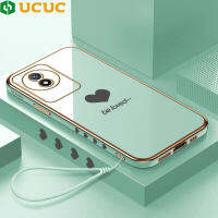 (พร้อมสายคล้อง) เคส UCUC เคสสำหรับ Vivo Y02A Vivo Y02T Vivoy02a Vivoy02t คนรักหัวใจชุบฝาหลังนิ่ม