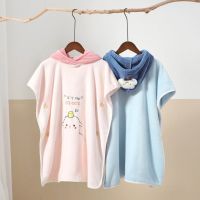 ☏ↂ Cartoon Hooded Bath Towel Poncho for Kids Soft Baby Towel Wrap Absorbent Toddler Bathrobe Towel Hooded Blanket Newborn