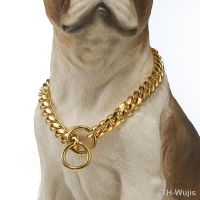 【DT】hot！ Dog Chain Collar Gold 10MM Cuban Metal for Dogs Heavy Duty   Chew Proof