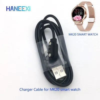 women smart watch MK20 2pin charger cable chargers for smartwatch MK26 phone watch smart bracelet saat clock hour charging cable