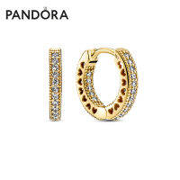 ต่างหูผู้หญิงแพนดอร่าประดับเพชรคริสตัล Pandoraˉ earrings Pandoraˉ Pavé pavé heart-shaped earrings 266317C01 couple temperament crystal diamond womens earrings