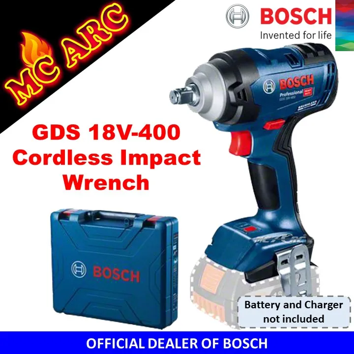 Bosch Gds 18v 400 Cordless Impact Wrench Original Mc Arc Authentic