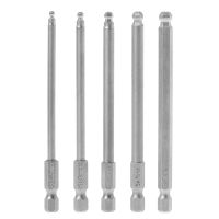 ❀◕ G5AB 5 Pcs 1/4 quot; Hex Shank 100mm Ball End Hexagon Screwdriver Bits Drill Set