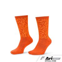 ARI PIXEL CREW SOCKS - ORANGE/TANGERINE/BLACK ถุงเท้าสั้น อาริ พิกเซล สีส้ม