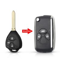 KEYYOU รถรีโมทดัดแปลง10X ที่เก็บกุญแจ FOB สำหรับโตโยต้าเวนซ่า2007-2012คัมรี่เรส Yaris Tarago Corolla Crown Prado RAV4