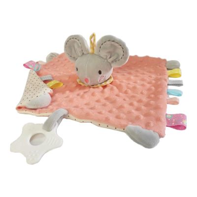 D7YD Soft Animal Pattern Appease Towel Baby Plush Blanket Infant Comforter Doll Toy
