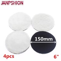 JANPSHION 4pc 150mm car polishing pad 6 inch polish waxing pads Wool Polisher Bonnet For Car paint Care