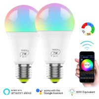 E27 Led สมาร์ท Wifi หลอดไฟ Rgbw Cct ทำงานร่วมกับ Amazon Alexa Google Home App ควบคุม Ac85-265V โคมไฟหลอดไฟ Led