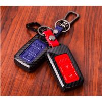 NEW Honda HRV / City Hatchback / Jazz / BRV / CRV Carbon Fibre Finish Hard Case + Leather Car Key Remote Cover Casing