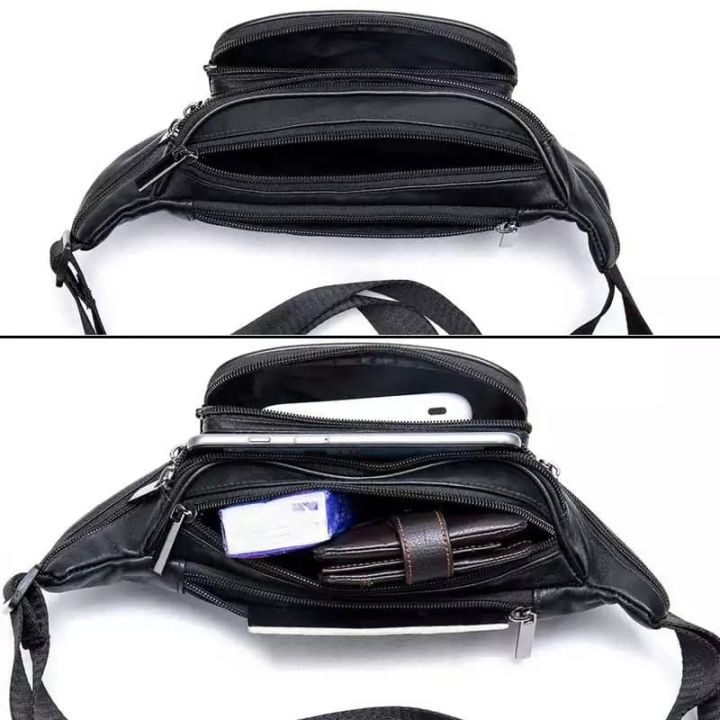 กระเป๋าหนังคาดเอว-กระเป๋าสะพาย-หนังแท้-ใส่ได้หลายช่อง-กันน้ำ-ใส่ของได้เยอะ-ช่องใส่เยอะมาก-mx960-bags-ส่งไวจากไทย