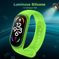 YAYUU Strap For Xiaomi Mi Band 7 6 5  Luminous Silicone Replacement Band Bracelet For Mi band 6 7 5 Wristband Smartwatches