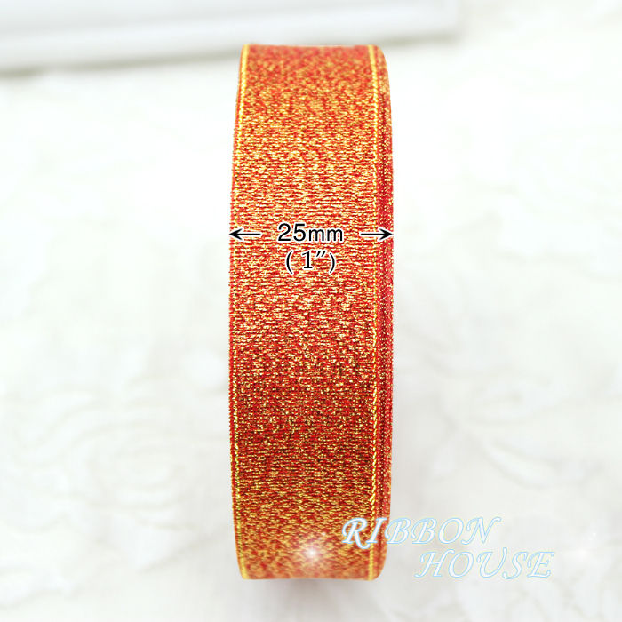 25-yardsroll-1-25mm-orange-red-metallic-glitter-ribbon-colorful-gift-package-ribbons-wholesale