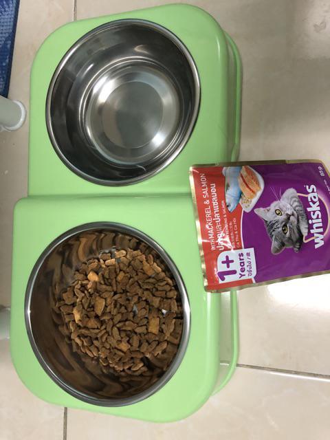 ที่ให้อาหารสัตว์เลี้ยง-ชามอาหารแมว-bo109-ชามอาหารสุนัข-pet-stainless-bowl