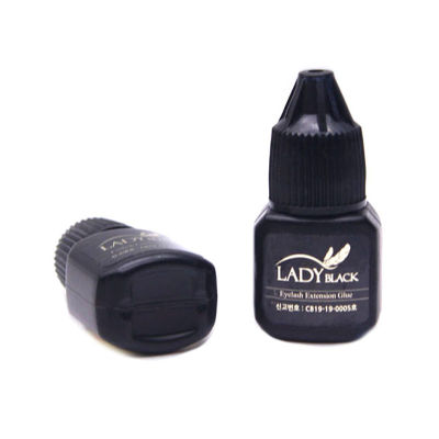 10 Bottles 5ml Lady Black Glue Eyelash Extension With Original Bag Low Irritation Fast Drying for Sensitive Skin Korea Lash Glue