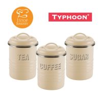 Typhoon 1400.581 Vintage Cream of 3 Tea, Coffee, Sugar Set / กระปุกใส่เครื่องวัตถุดิบ