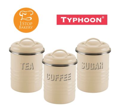 Typhoon 1400.581 Vintage Cream of 3 Tea, Coffee, Sugar Set / กระปุกใส่เครื่องวัตถุดิบ