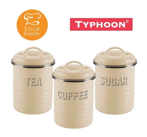 typhoon-1400-581-vintage-cream-of-3-tea-coffee-sugar-set-กระปุกใส่เครื่องวัตถุดิบ