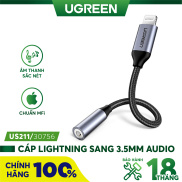 Cáp Lightning sang 3.5mm Audio chuẩn MFI UGREEN US211