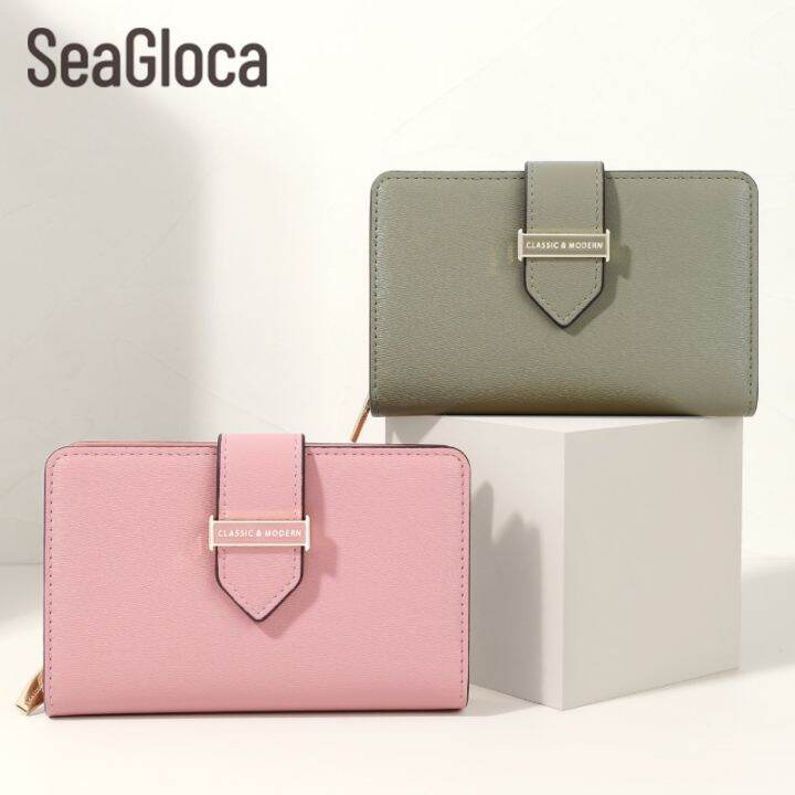 seagloca-ใหม่-กระเป๋าสตางค์แฟชั่น-ใบใหญ่-มีซิป-สีพื้น-สําหรับสตรี-no-1509