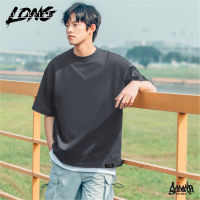 Just Say Bad ® เสื้อยืด Oversize Long ( รุ่นแขนยาว ) สีเทาเข้ม ทรงเอ เสื้อยืด ชาย หญิง M L / OL