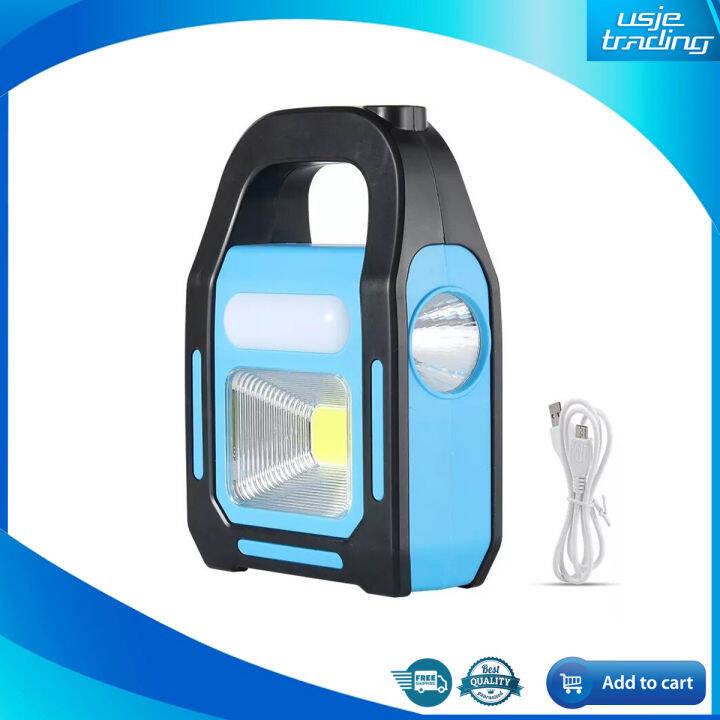 Solar Charger Emergency Light Flashlight Portable LED Rechargeable