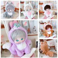 20cm Cute Doll Accessories Cartoon Rabbit Fox Bear White Brown Grey Purple Jumpsuits Have a tail Clothes Jimin V Gift