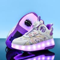 Heelys รองเท้าสองล้อสำหรับเด็กและผู้ใหญ่, รองเท้าเรืองแสง LED แบบชาร์จไฟได้, รองเท้าล้อ, รองเท้ากีฬากลางแจ้ง