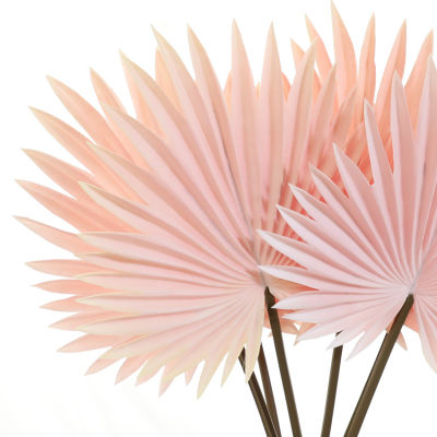 （HOT) ใบปาล์มดอกไม้ประดิษฐ์ พัดดอกทานตะวัน PU พื้นหลังงานแต่งงานดอกไม้ปลอม PU พัดลม บ้านศิลปะการตกแต่ง