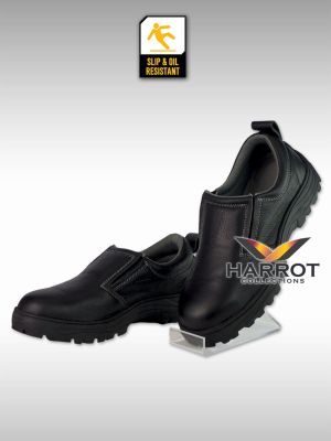 รองเท้าเชฟ รองเท้าเซฟตี้ รองเท้าครัว รองเท้าช่าง แบบหุ้มส้น หนังแท้ สีดำ (SHO2001)