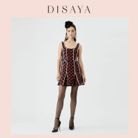 [DISAYA] - Heart Jacquard Flarred Dress ชุดเดรสสั้น Heart Jacquard