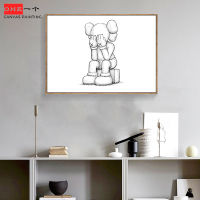 Kaws เทรนด์ภาพฝาผนังตุ๊กตาการ์ตูนสร้างสรรค์ภาพฝาผนังอินเตอร์เน็ตคาเฟ่มินิมอลที่ทันสมัยข้างเตียงนอนการใช้ชีวิตจิตรกรรมฝาผนังห้อง B7225ภาพฝาผนัง