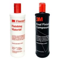 3M 13084 Finesse-it Material, Final Finishing Compound ฝาแดง น้ำยาขัดสีรถ ขัดเงา ด้วยขนแกะขั้นตอนเดียว ขนาด 500 กรัม,1 ขวด