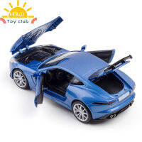 ToyClub จากัวร์จำลองแบบ F-Type ของเล่นโมเดลรถสปอร์ตอัลลอยด์เครื่องประดับสำหรับตกแต่งบ้าน1:32สต็อกสินค้าในรถลาก