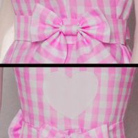 Movie Margot Robbie Cosplay Costume Pink Women Girls Heart Plaid Dress Necklace Bow Tie Belt Suit Carnival Halloween Party