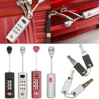 ✒๑ New TSA Customs Lock Skull Metal Design Luggage Lock 3 Dial Digit Combination Lock Weatherproof Anti-theft Lock Luggage Lock