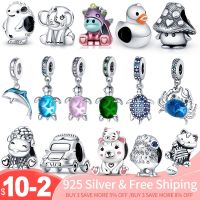 Breloques couleur argent 100 pour femme série animaux de compagnie perles adaptées Original Pandach pendentif bijoux fins à la mode offre spéciale