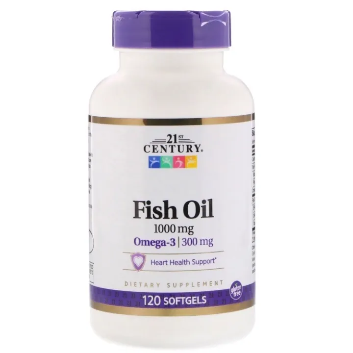 21st Century Fish Oil 1000mg, Omega3 300mg 120 softgels (Expiration