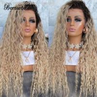 Bernardo Synthetic Lace Front Wig Long Kinky Curly For Black Woman Babyhair Glueless Heat Resistant Daily Wear Cosplay Wigs [ Hot sell ] Decoration Center