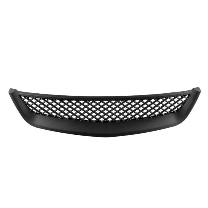 black-mesh-abs-front-hood-grille-grill-for-honda-civic-jdm-type-r-2001-2003