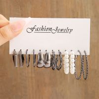 【YP】 New Oversized Round Hoop Earrings Set Earring 2023 Fashion Statement Jewelry