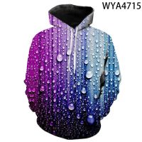 New Sweatshirts Water Droplets Pullover 3D Printed Fashion Men Women Children Hoodies Streetwear Boy Girl Kids Cool Casual Tops