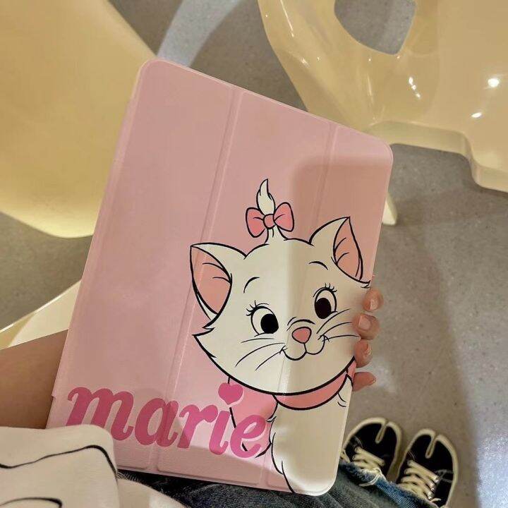 ส่งจากไท-แมว-marie-cute-เคส-ipad-10-2-gen10-9-8-2022-เคสไอแพด2021-air4-5-10-9-11pro-ไอแพด-ใส่ปากกาไดgen6