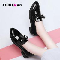 ♧ LIHUAMAO Tassel Penny loafers for women dress shoes slip on work party ladies flat shoes comfort pointed toe shoes