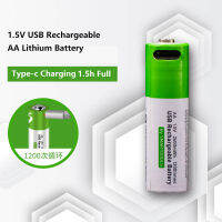 1.5V 2600mWh USB แบตเตอรี่ลิเธียมแบบชาร์จไฟได้ AA แบตเตอรี่แรงดันคงที่ 1200 ครั้ง Fast Charge พอร์ต Type-C แบตเตอรี่ AA ของเล่นไฟฟ้ารีโมทคอนโทรลแบตเตอรี่ออด