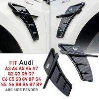 ช่องระบายอากาศเอบีเอสสติกเกอร์บังโคลนด้านข้างสำหรับรถ Audi A3 A4 A5 A6 A7 B6 B7 B8 B9 C5 C6 C7 S4 S5 8V 8P Q2 Q3 Q5อุปกรณ์เสริมรถยนต์ Q7