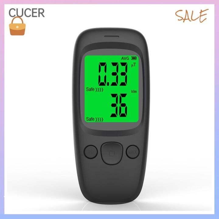 CBT Black EMF Meter Smart Digital EMF Reader SoundLight Alarm Radiation detector Home