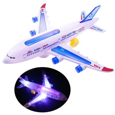 Children Airplane Toy Electric Plane Model with Flashing Light Sound Assembly Plane Toy for Kids Boys Children Birthday Gift